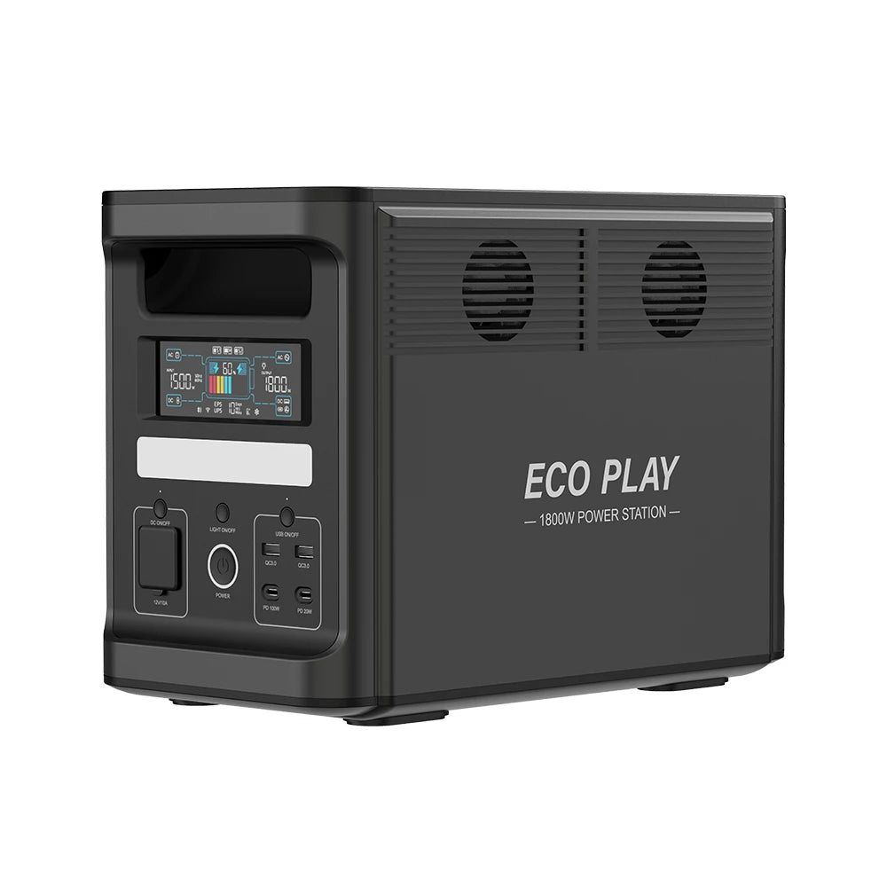 Portable Power Station 2000W 1536Wh Solar Generator - High-Capacity Battery