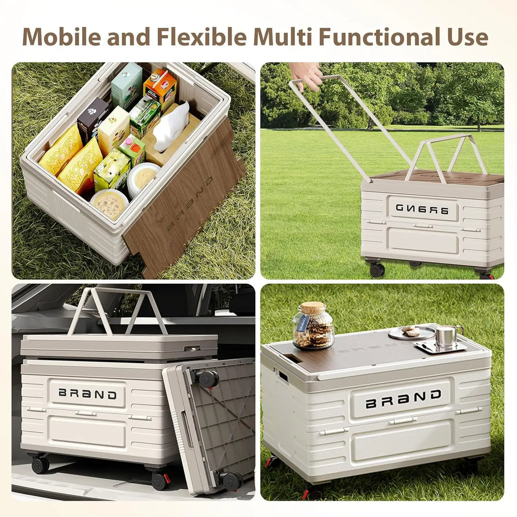 360° Rotating Foldable Storage Cart