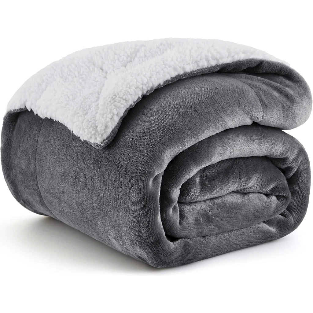 Sherpa Fleece Throw Blanket, Weighted