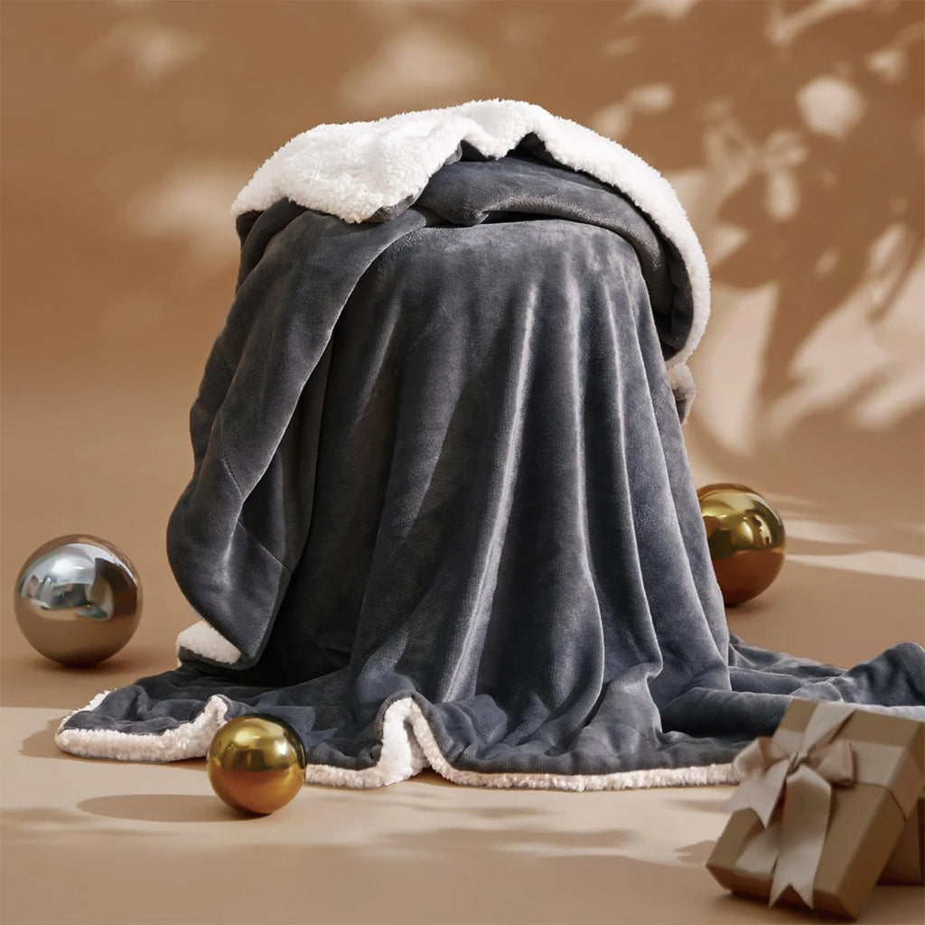 Sherpa Fleece Throw Blanket, Weighted