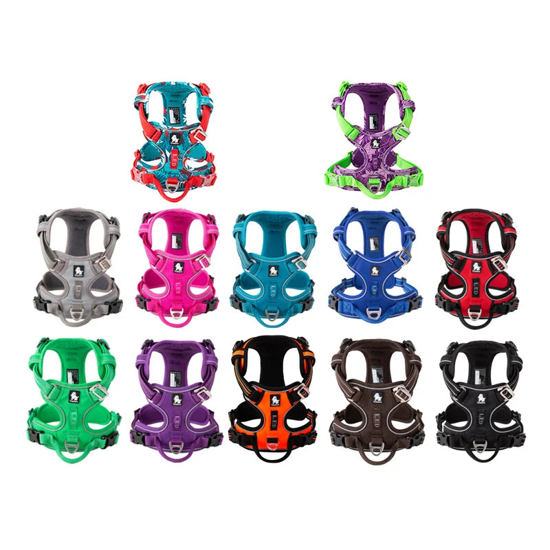 Reflective Dog Harness, No-Pull, Adjustable for All Sizes