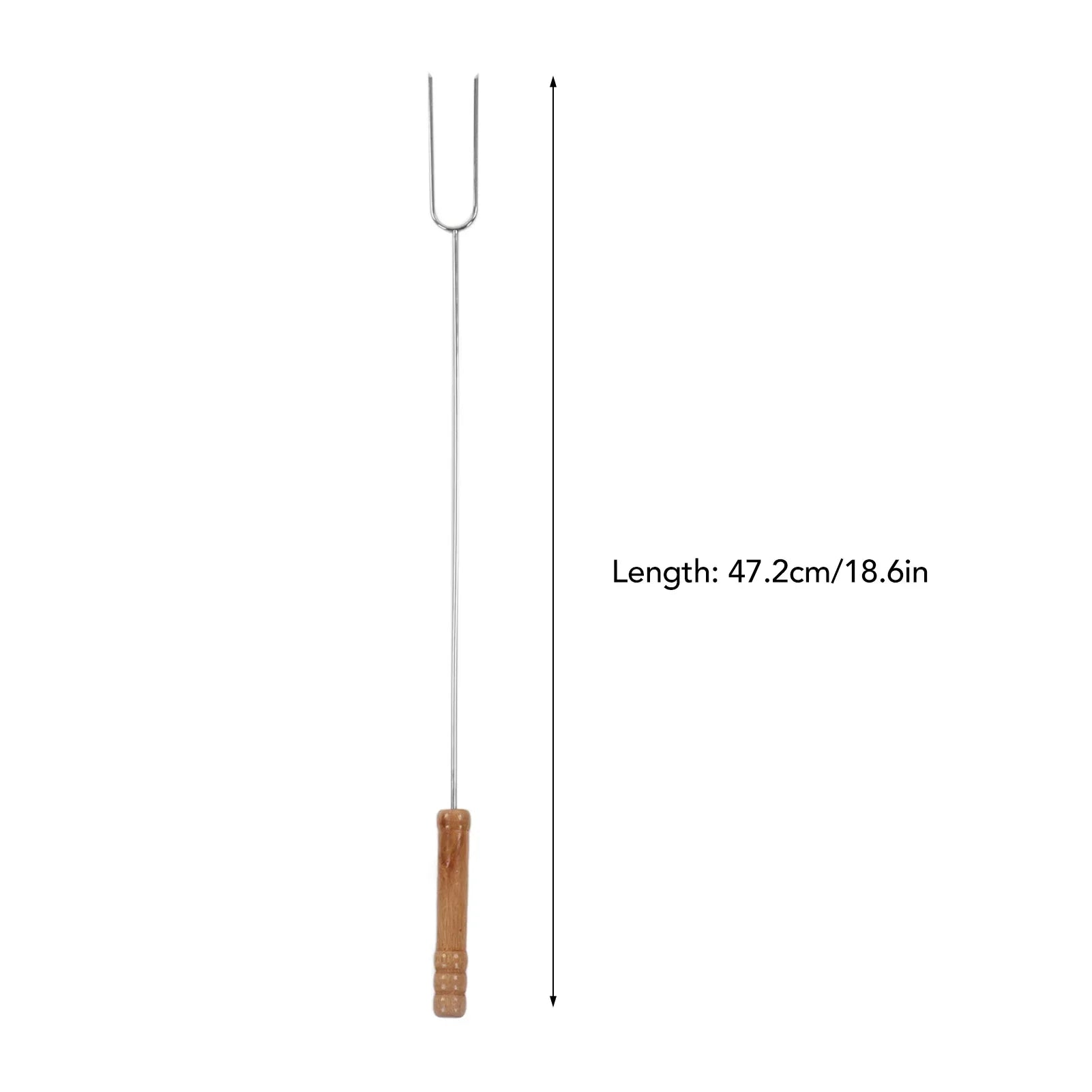 Campfire Roasting Forks 3-Pack - Stainless Steel with Beech Wood Handles