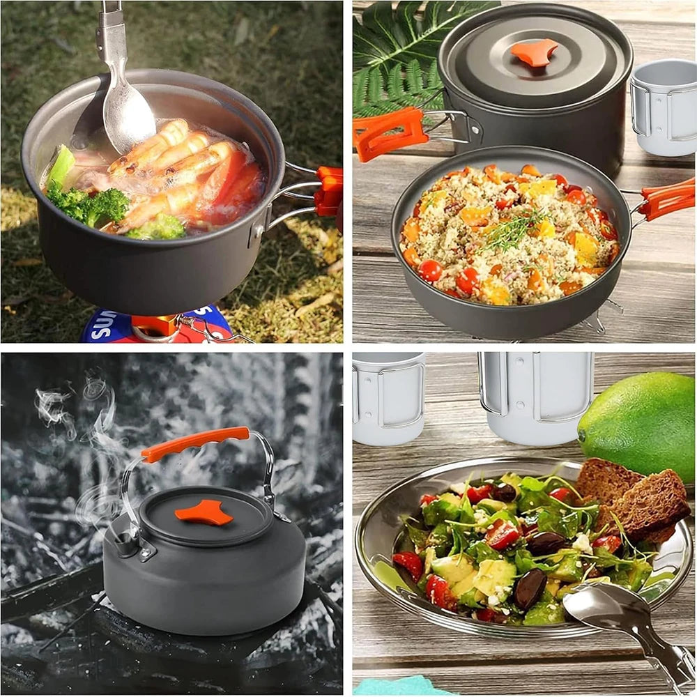 26pcs Camping Cookware Kit for 2-4 People