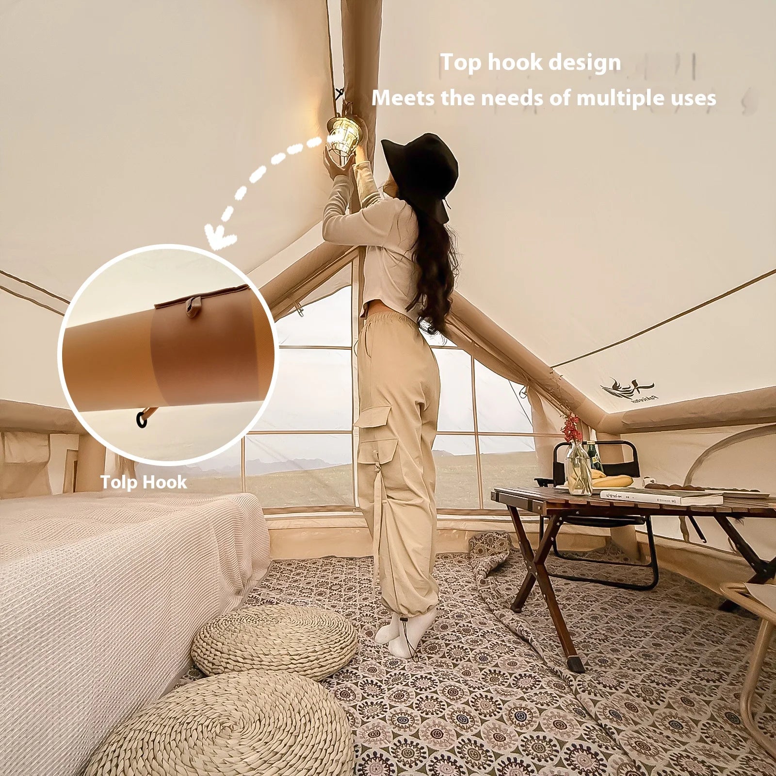 4-8 Person Inflatable Luxury Tents with Stove Plug