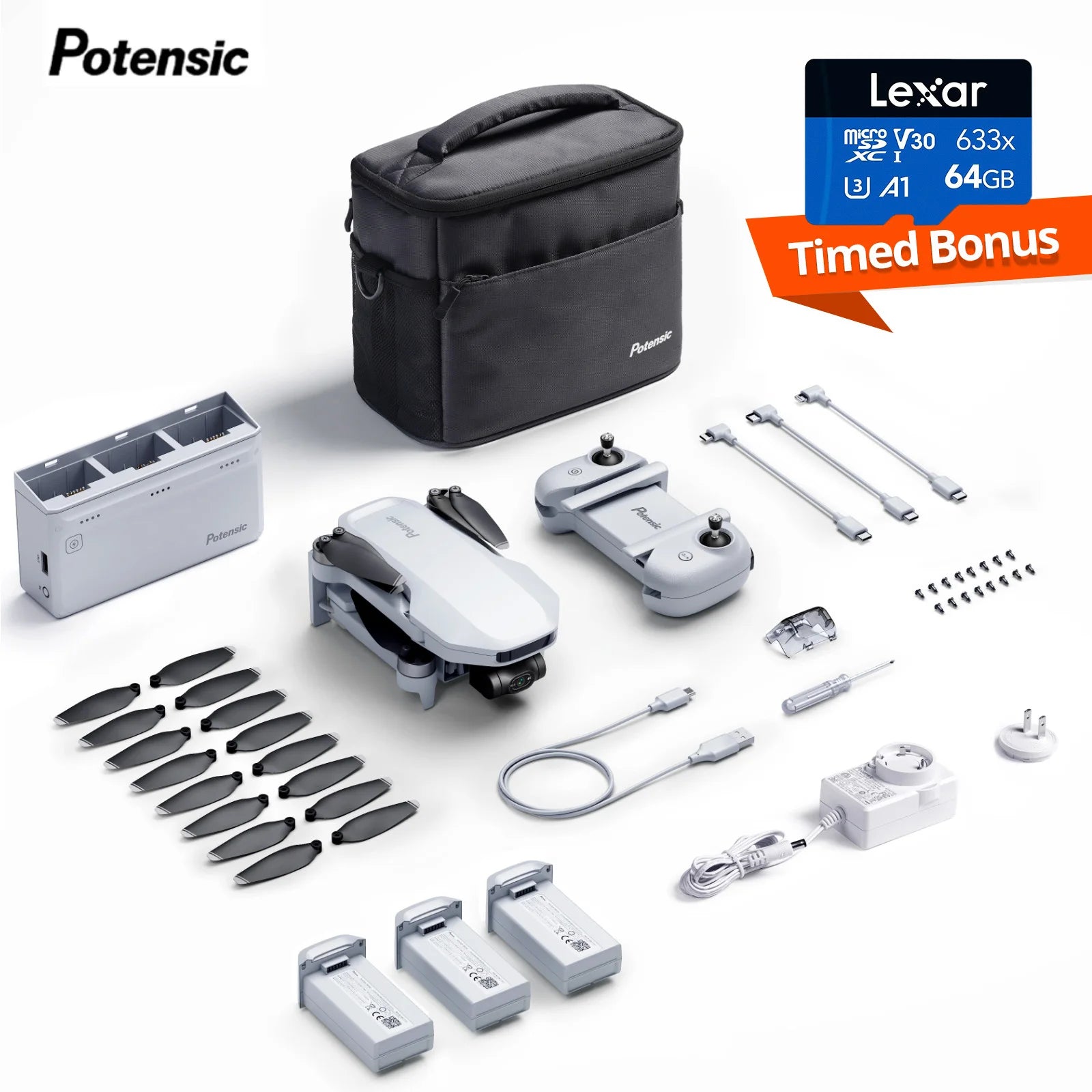 4K GPS Professional Drone with 3-Axis Gimbal - 6km Range Auto-Return