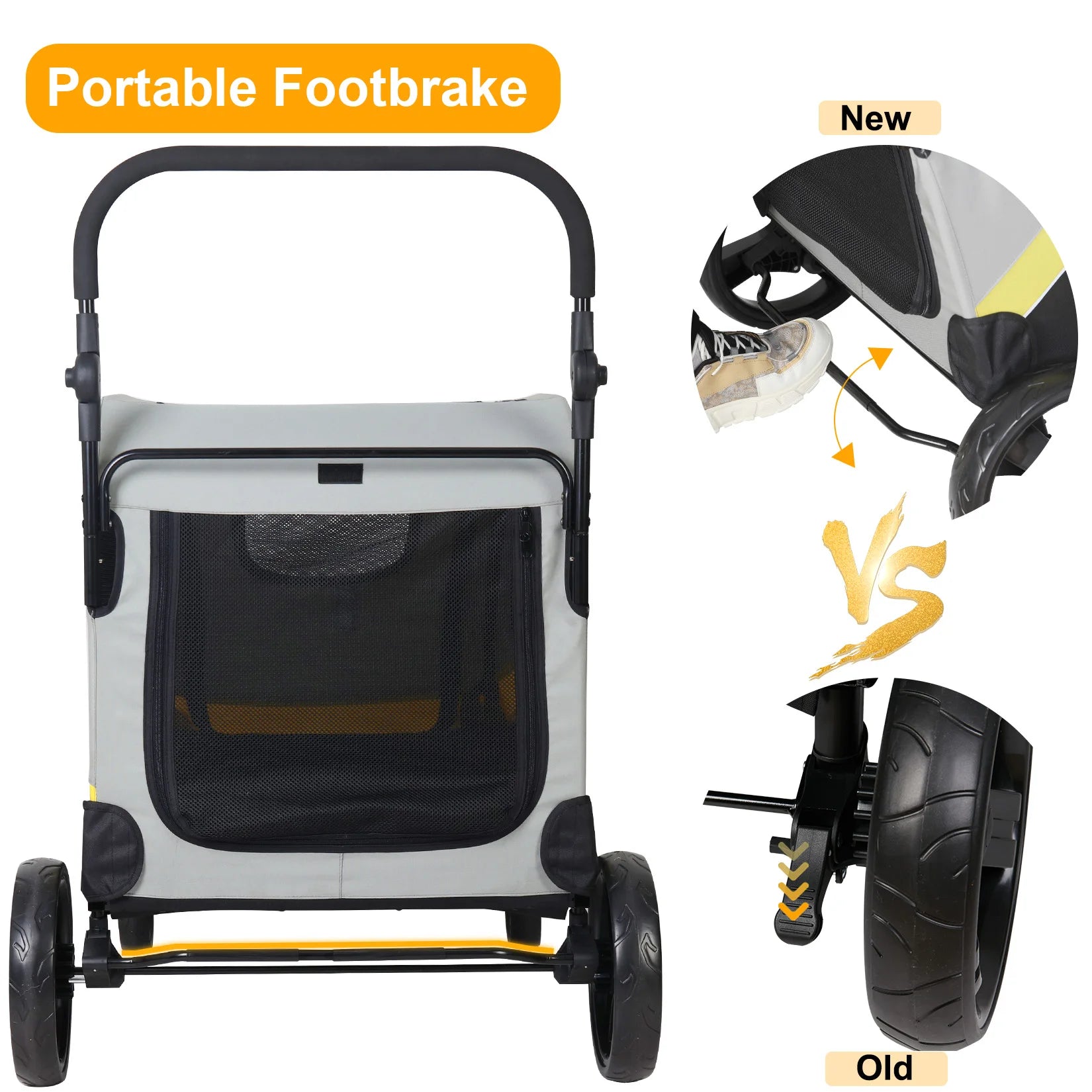 Premium Dog Stroller / Foldable Cart for S/M/L/XL Dogs