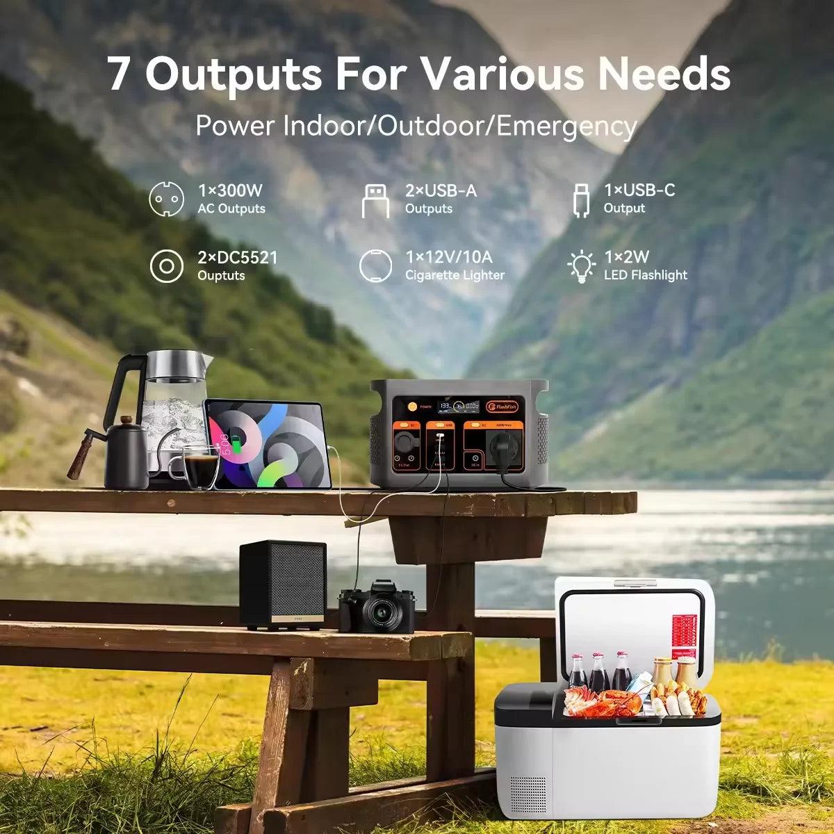 Portable Power Station Solar Generator 179.2Wh Battery