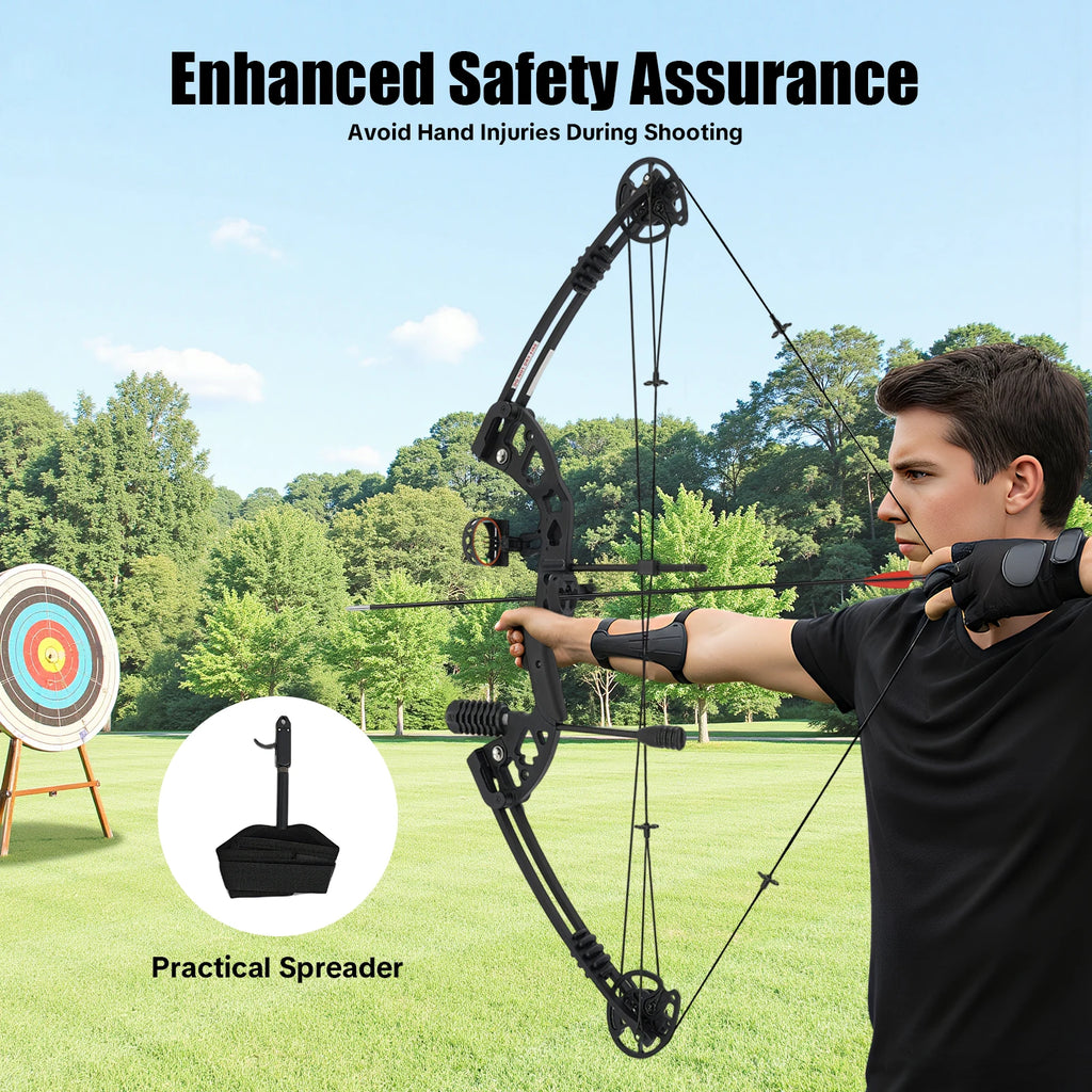 Compound Bow, Right Hand, Hunting Kit: 3 Pin Lighted Sight