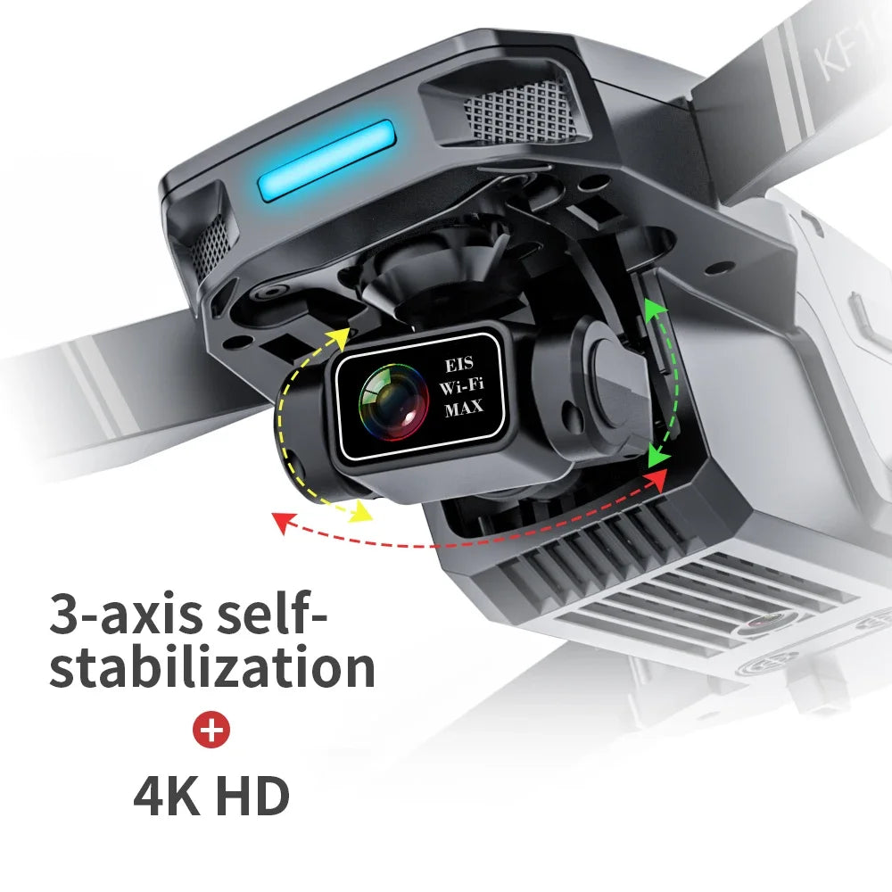 4K GPS Drone with Obstacle Avoidance & 3-Axis Gimbal - 5km Range