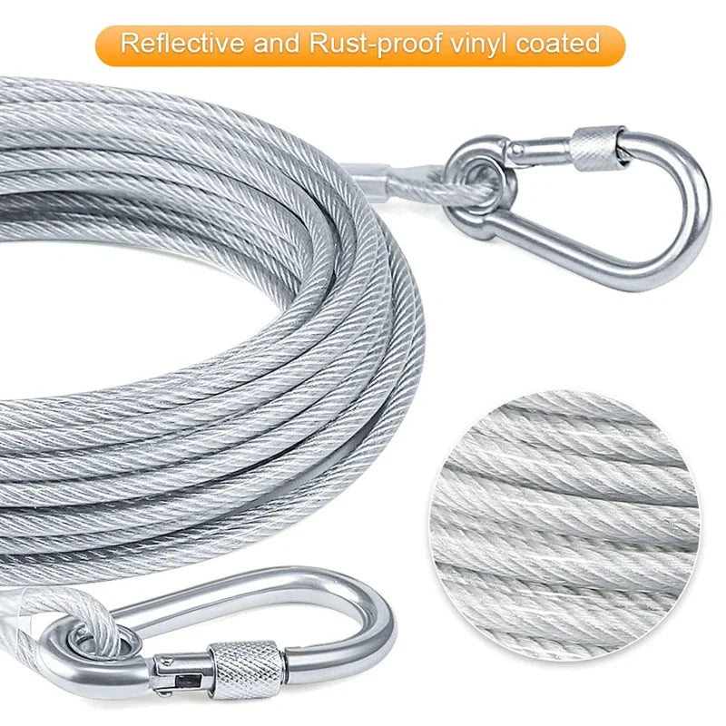Double-headed Dog Tie Out Cable Leash