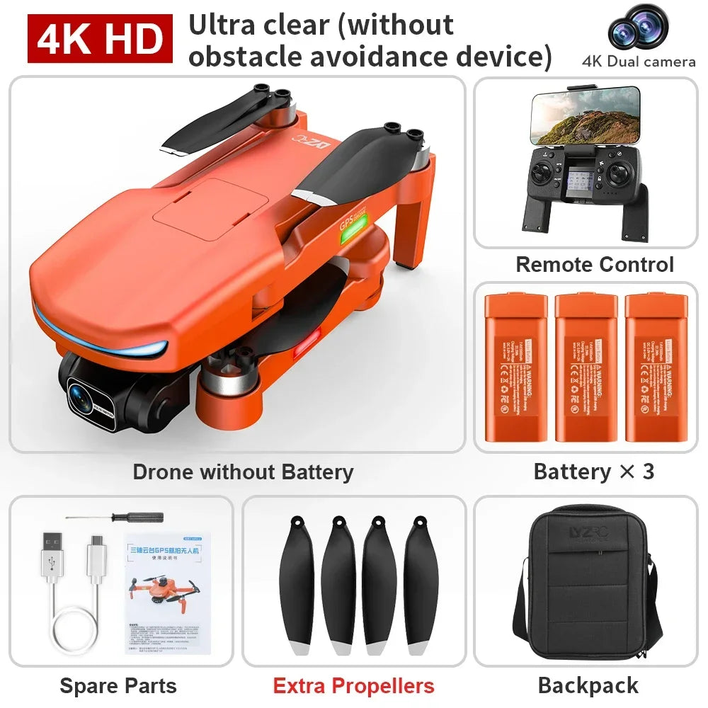 Professional Drone with 4K HD Camera & GPS Return-Home - Aerial Photography Quadcopter
