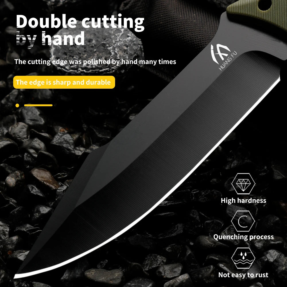 High-quality 440C steel fixed blade, straight outdoor knife