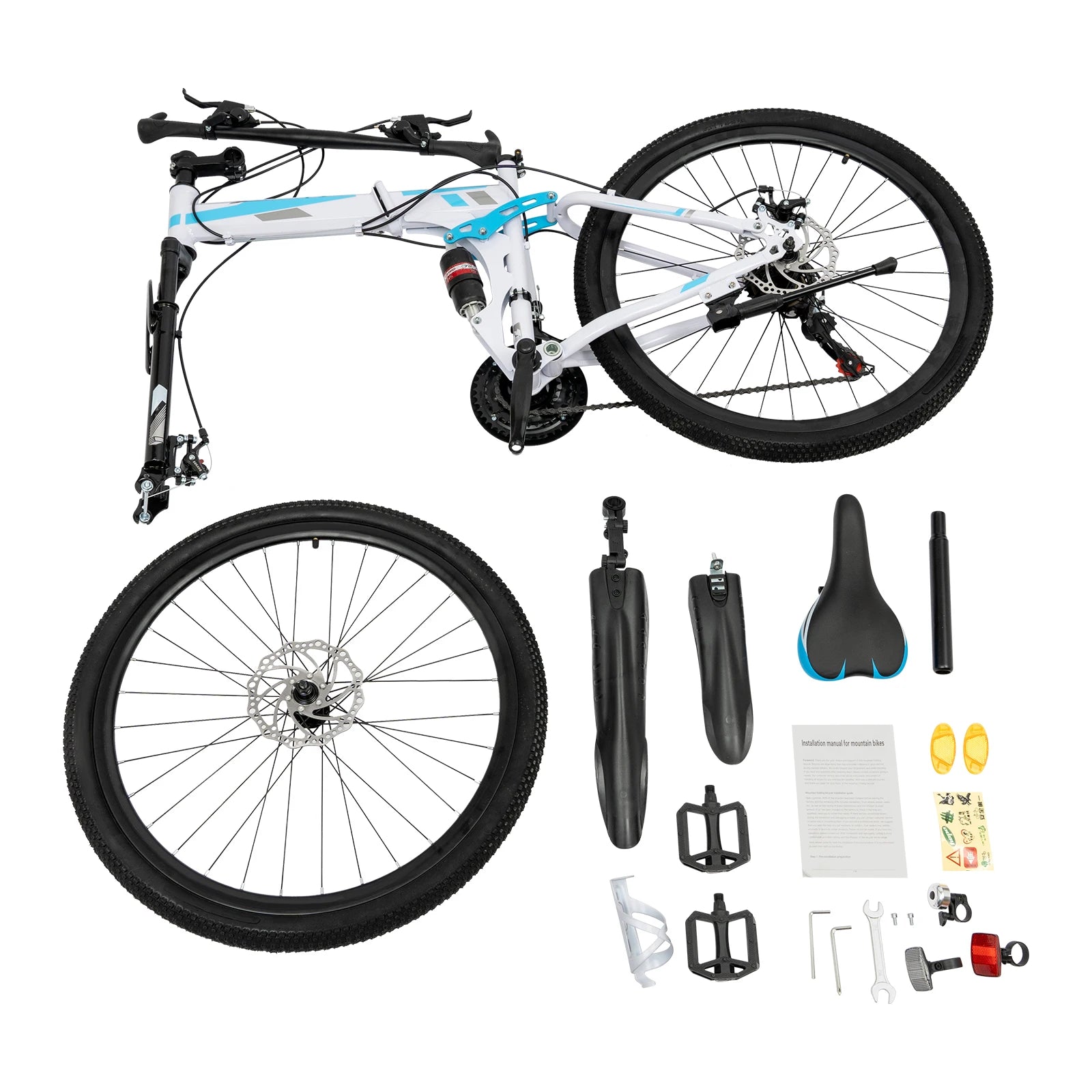 Foldable 26" Mountain Bike, 21 Speed