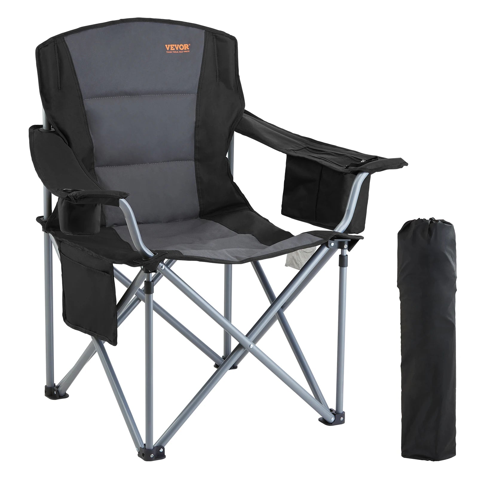 Camping Arm Chairs Padded Lumbar Back