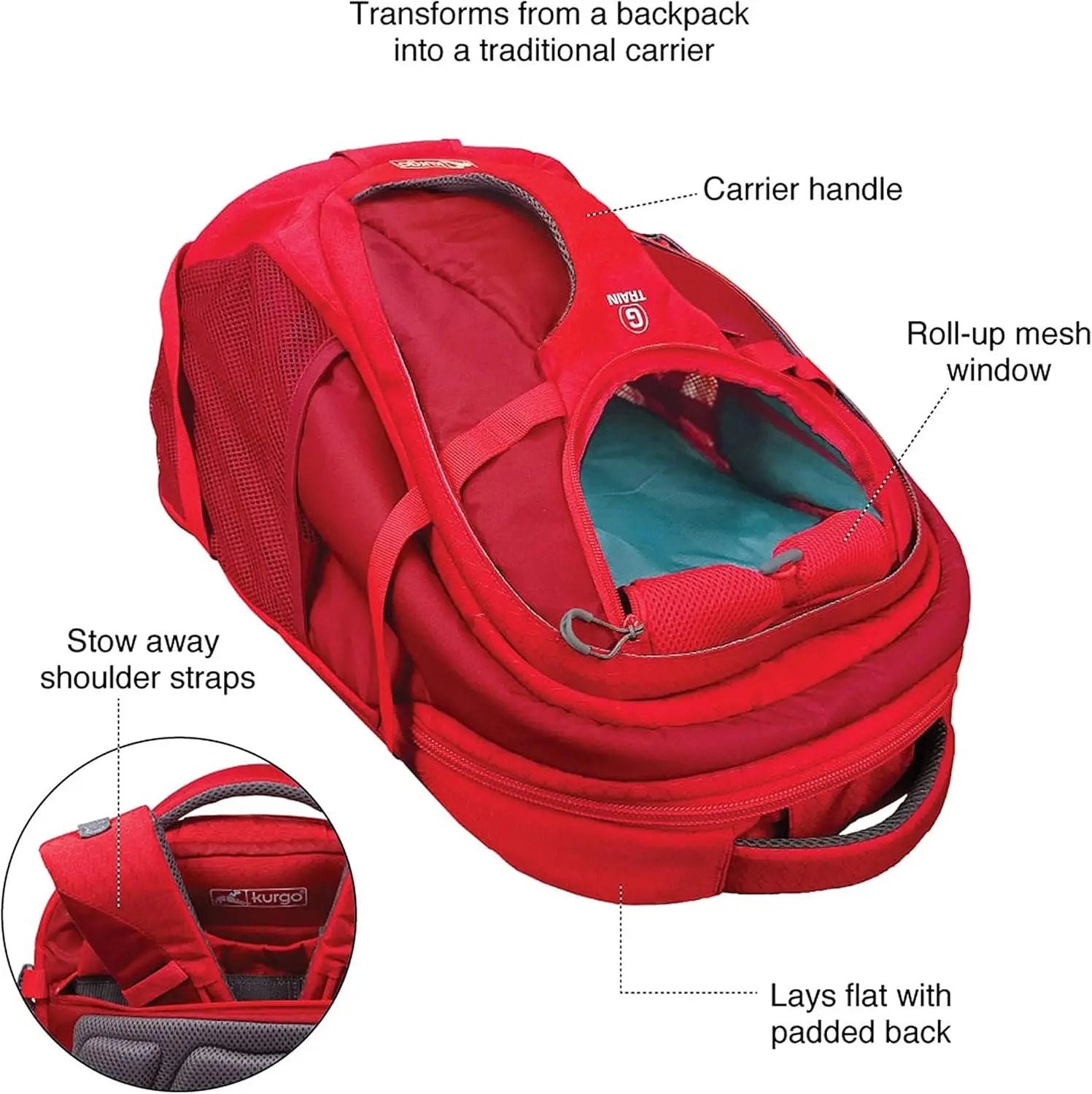 Comfortable Dog Carrier Backpack Up to 25 lbs