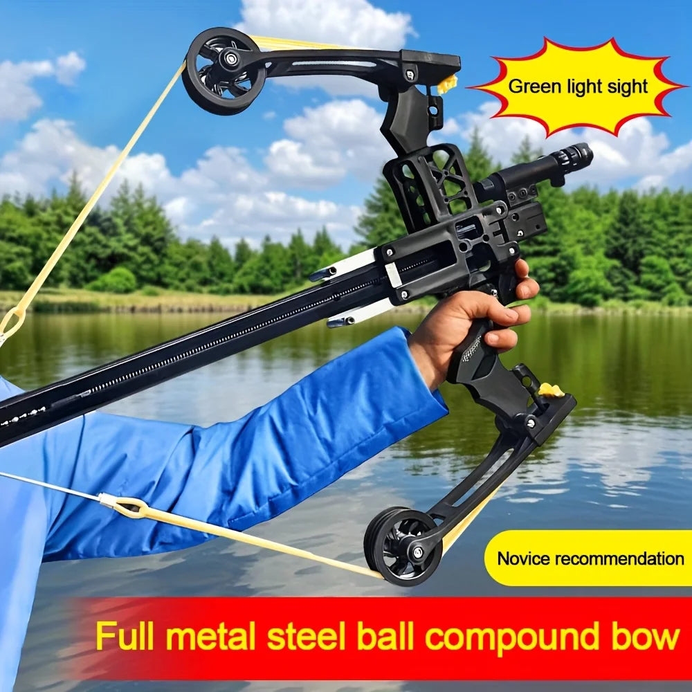 Metal Compound Bow with Green Light Sighting