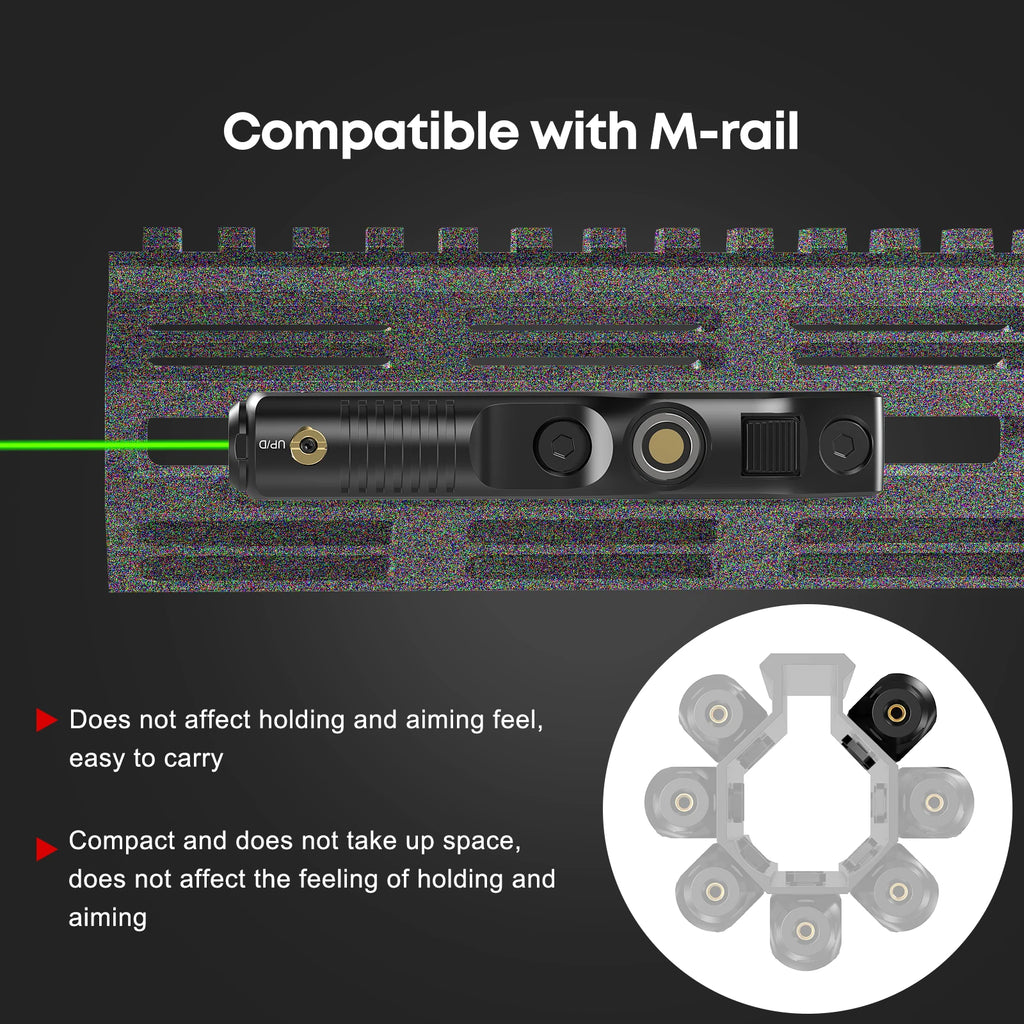 Magnetic Charging Rifle Laser Sight, 2000m, Windage/Elevation Adjustment