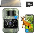 Solar Trail Camera 48MP, WiFi Bluetooth, Night Vision, Waterproof