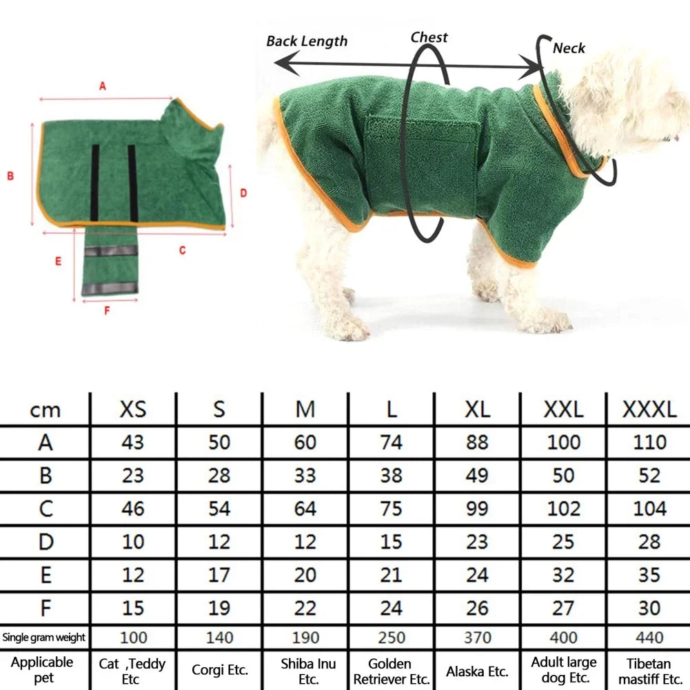 Dog Bathrobe / Bath Towel
