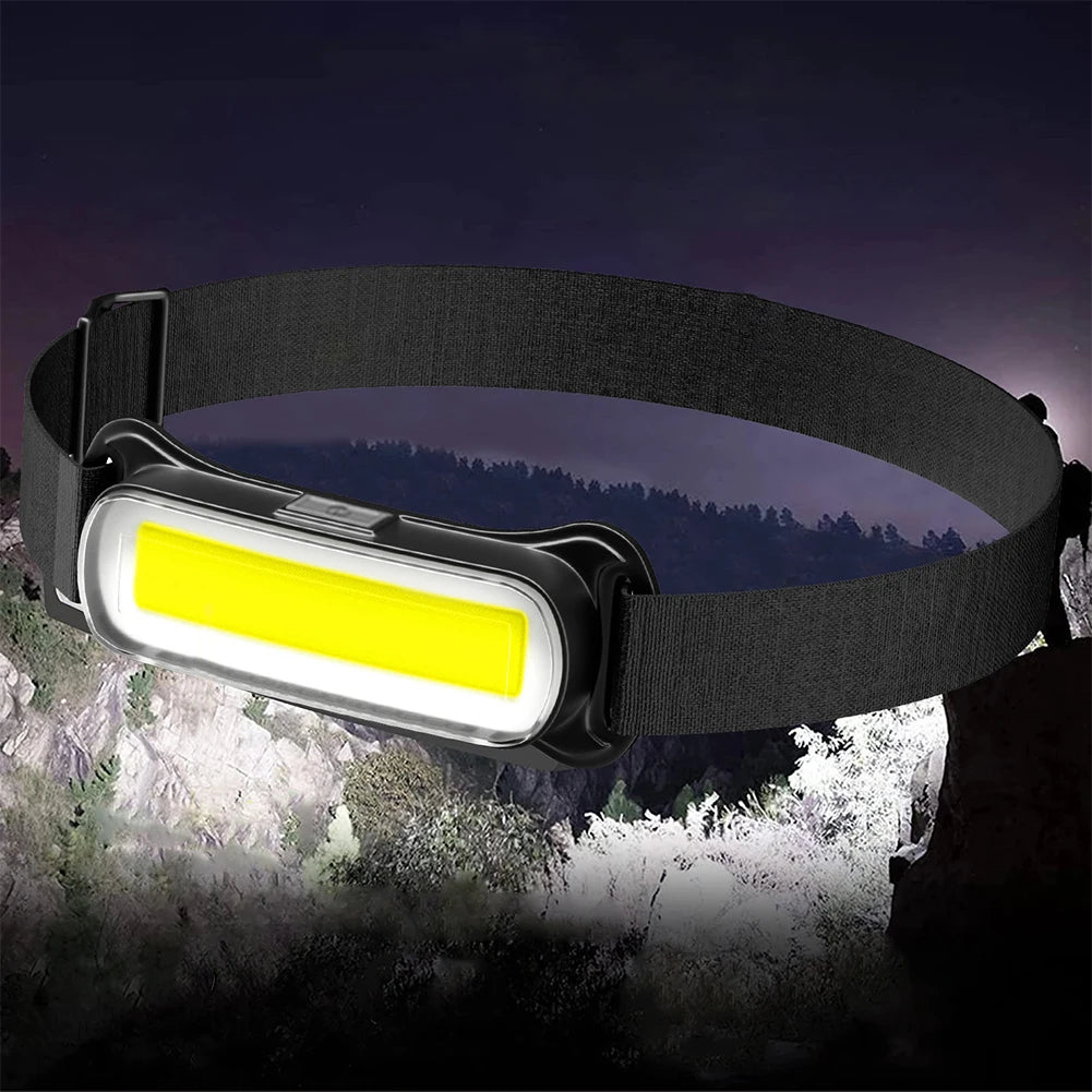 Rechargeable LED Headlamp 3-Mode with Adjustable Headband