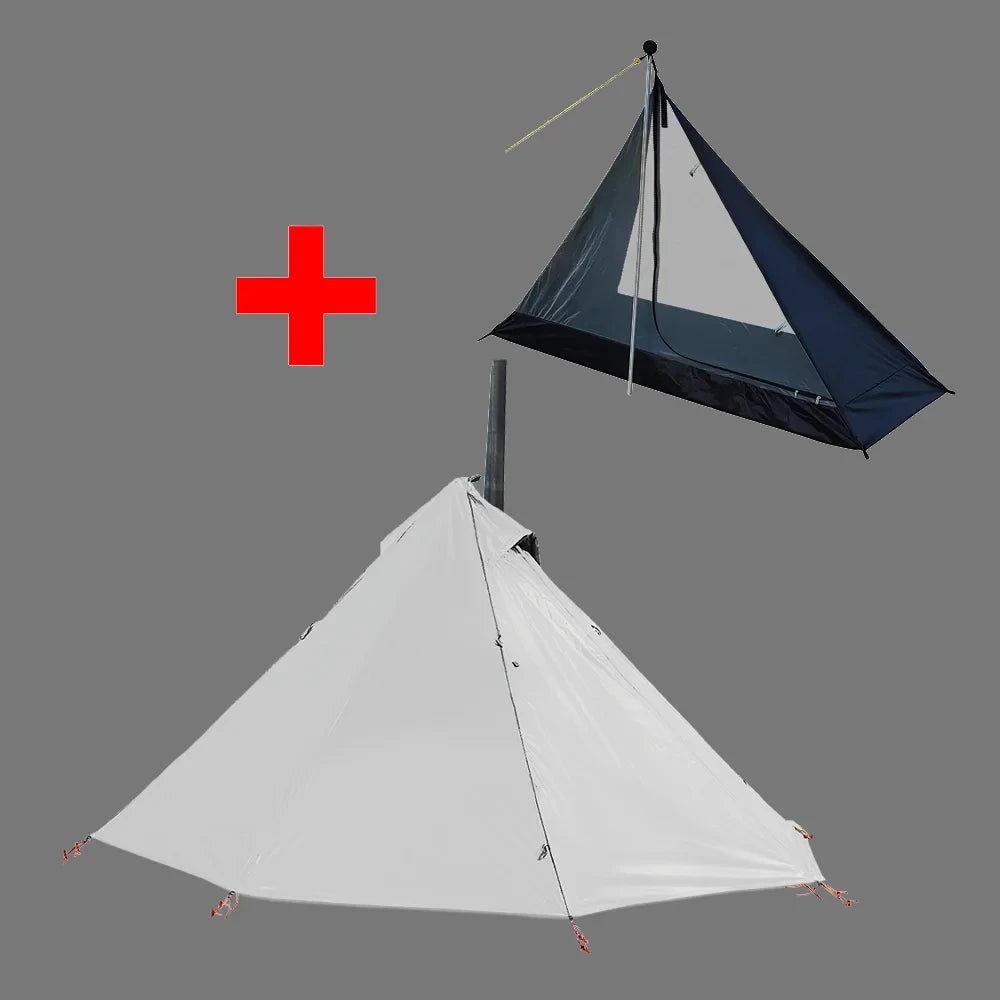 1-Person Camping Hot Tent with Chimney