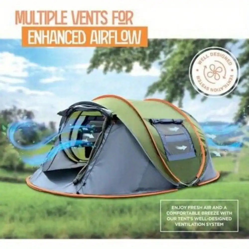 2-4 Person Easy Pop-Up Tent with 2 Doors