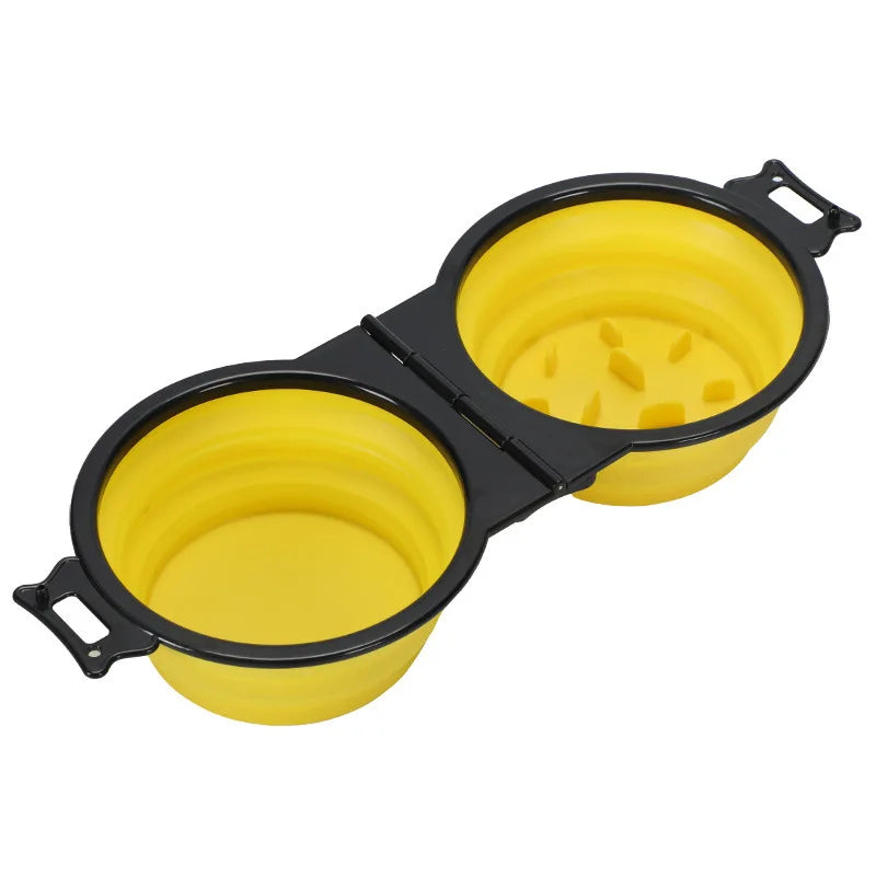 2-in-1 Foldable Dual Feeding, Drinking Bowl