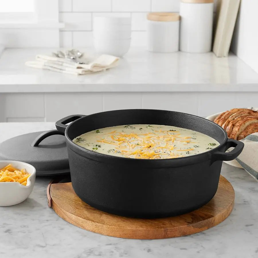Pre-Seasoned Cast Iron Dutch Oven Pot with Lid