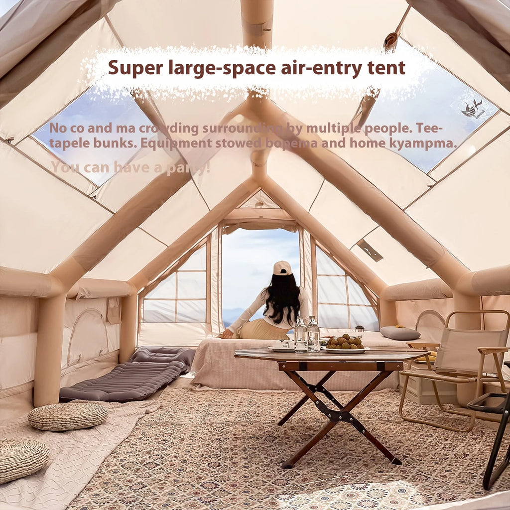 4-8 Person Inflatable Luxury Tents with Stove Plug