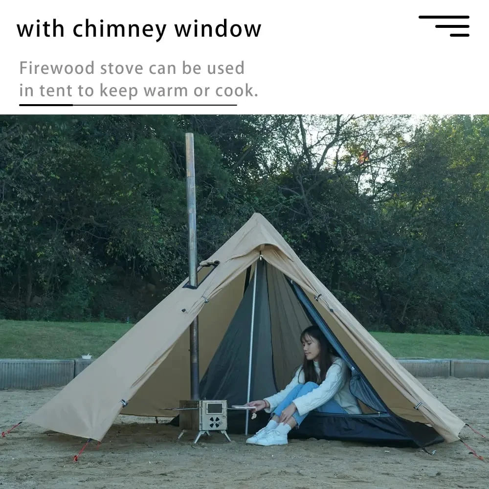 1-Person Camping Hot Tent with Chimney