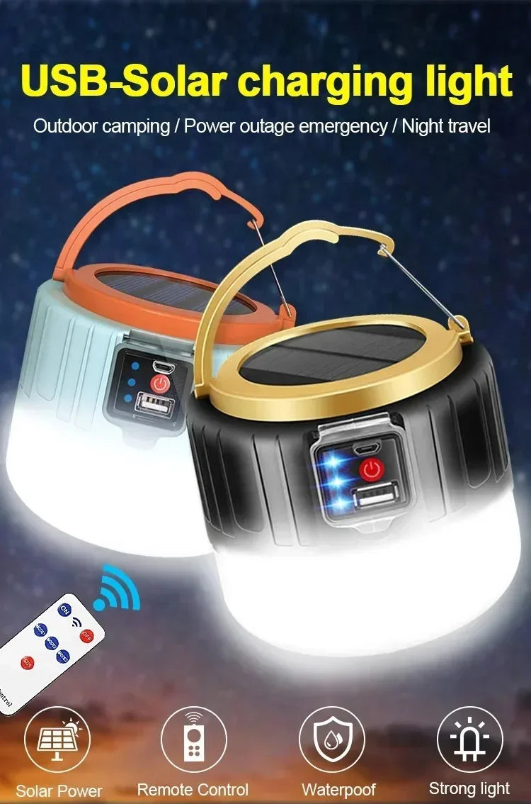 Portable Solar LED Camping Light Power Bank