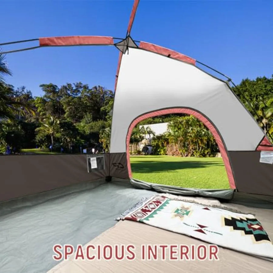 4 Person Easy Set-Up Tent - Waterproof Family Camping Tent