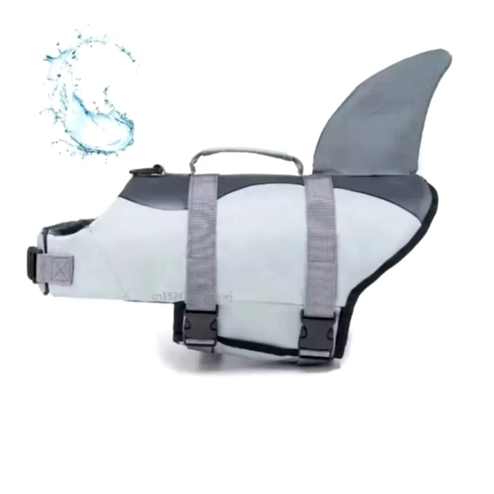 Shark Dog Life Jacket Enhanced Buoyancy for Swimming
