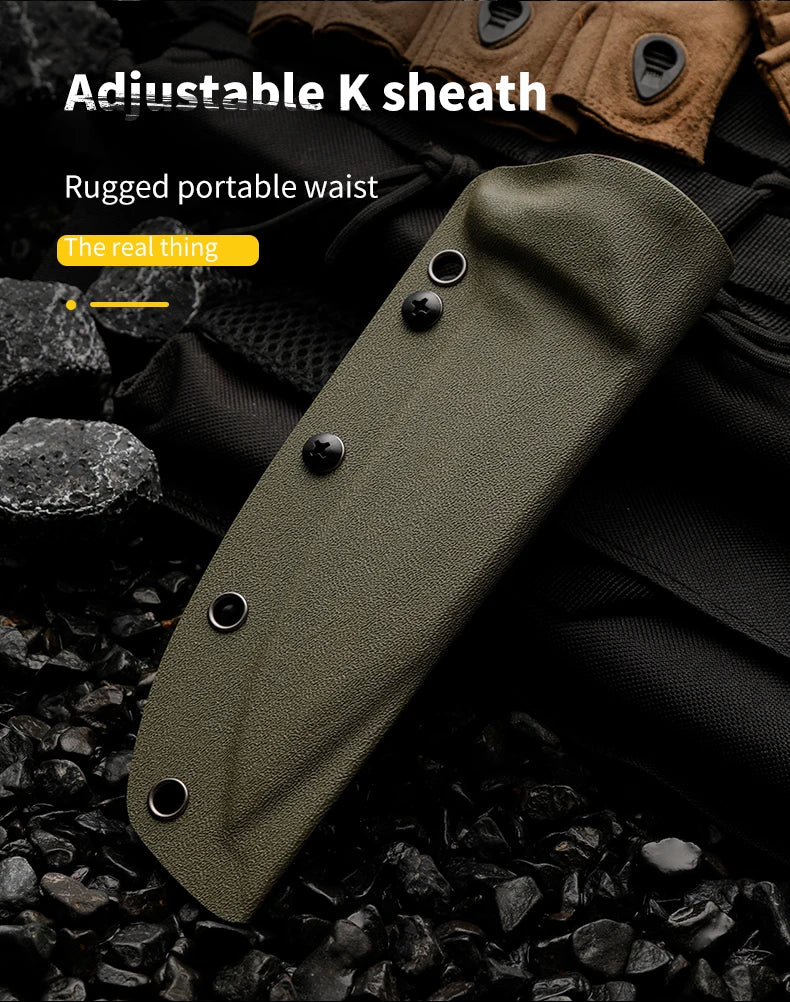 High-quality 440C steel fixed blade, straight outdoor knife