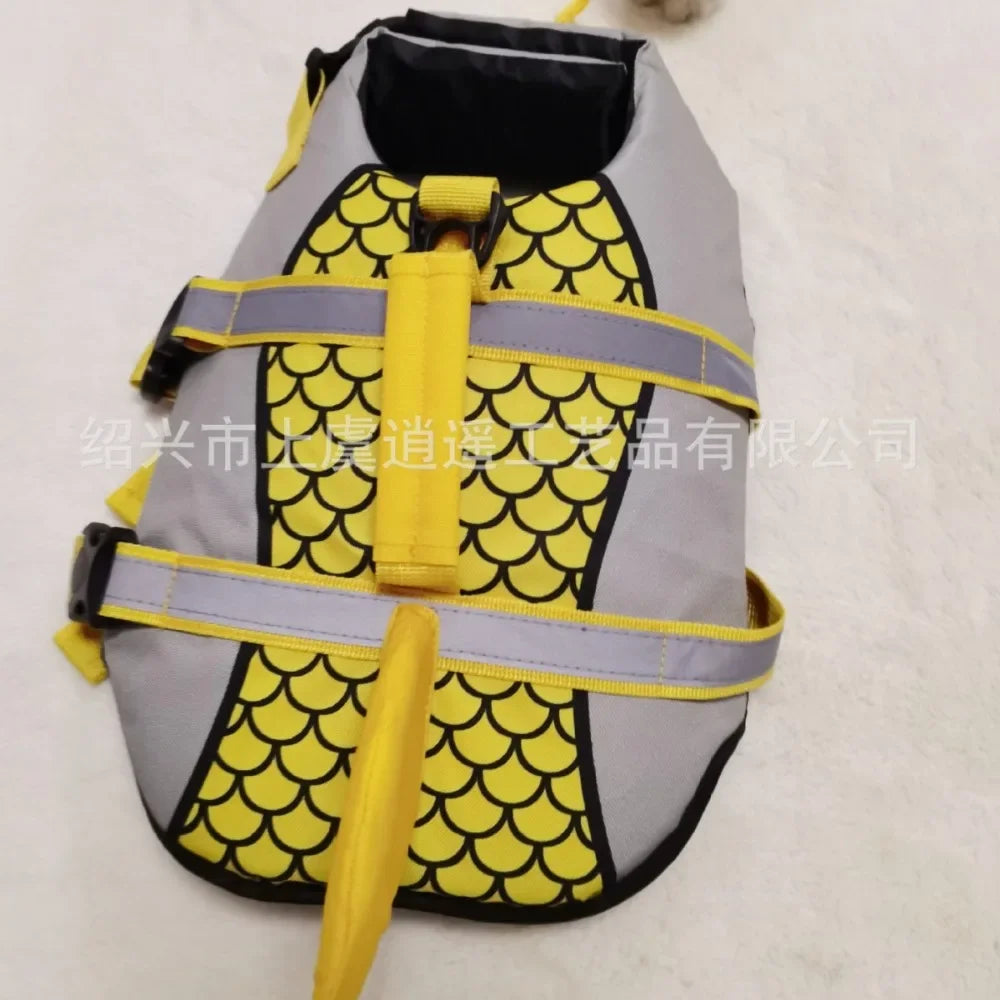 Shark Dog Life Jacket Enhanced Buoyancy for Swimming