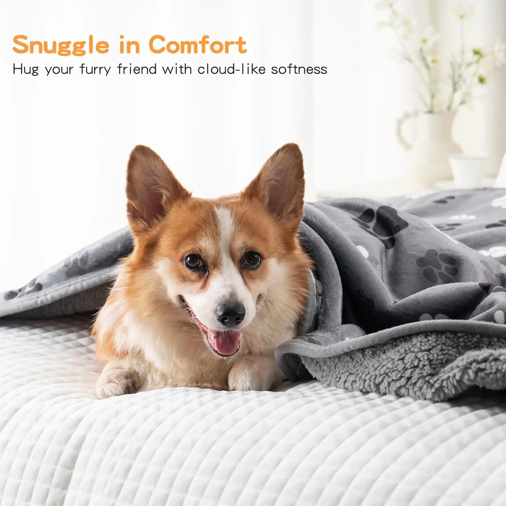 Waterproof Fleece Dog Blanket 50x60 Inches
