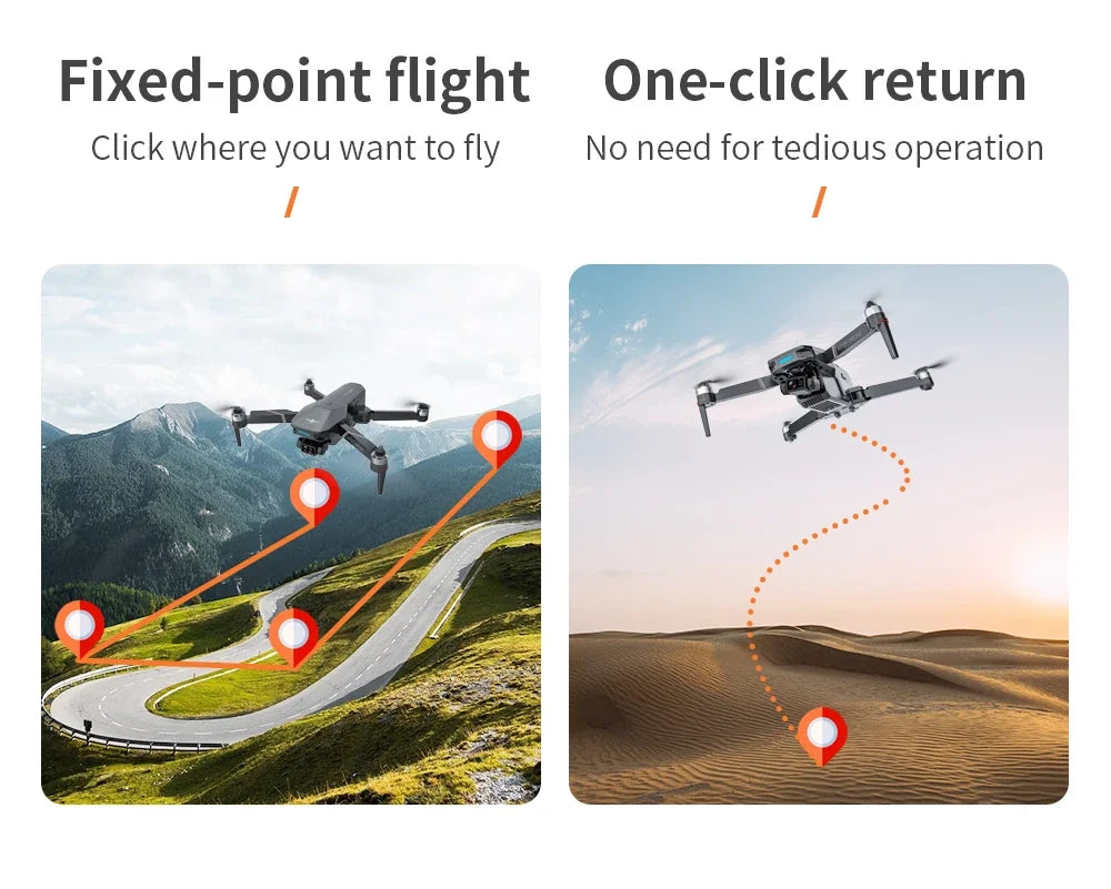 4K GPS Drone with Obstacle Avoidance & 3-Axis Gimbal - 5km Range