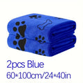 2pcs Soft Microfiber Dog Towels - Quick Dry, Absorbent