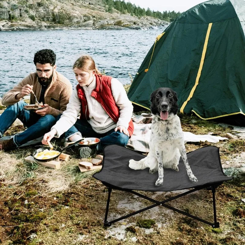 Folding Dog Bed, Portable Raised, Carrying Bag Included