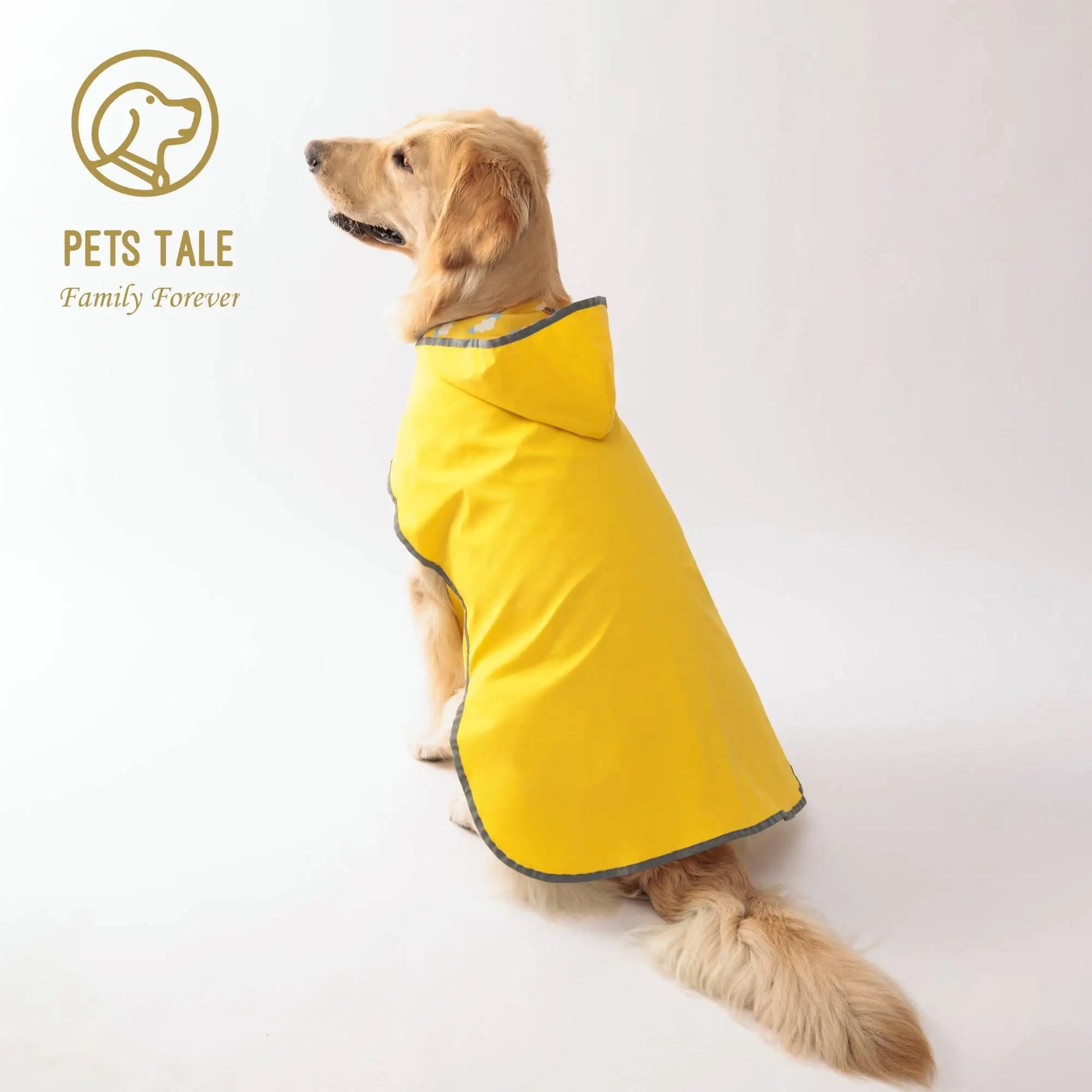 Dog Raincoat: Dual-sided Waterproof Coat with Velcro Closure