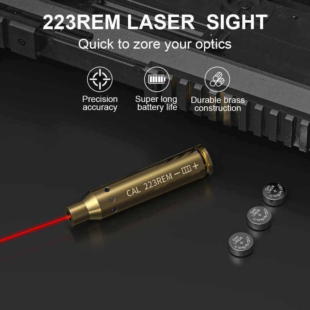 223REM Optics Cartridge Red Dot Laser Bore