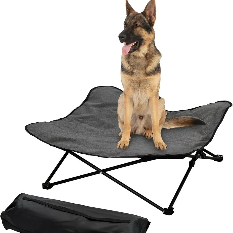 Folding Dog Bed, Portable Raised, Carrying Bag Included