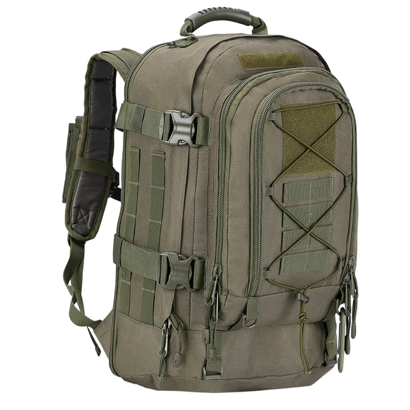 60L Hiking Backpack, Expandable with Water Bottle