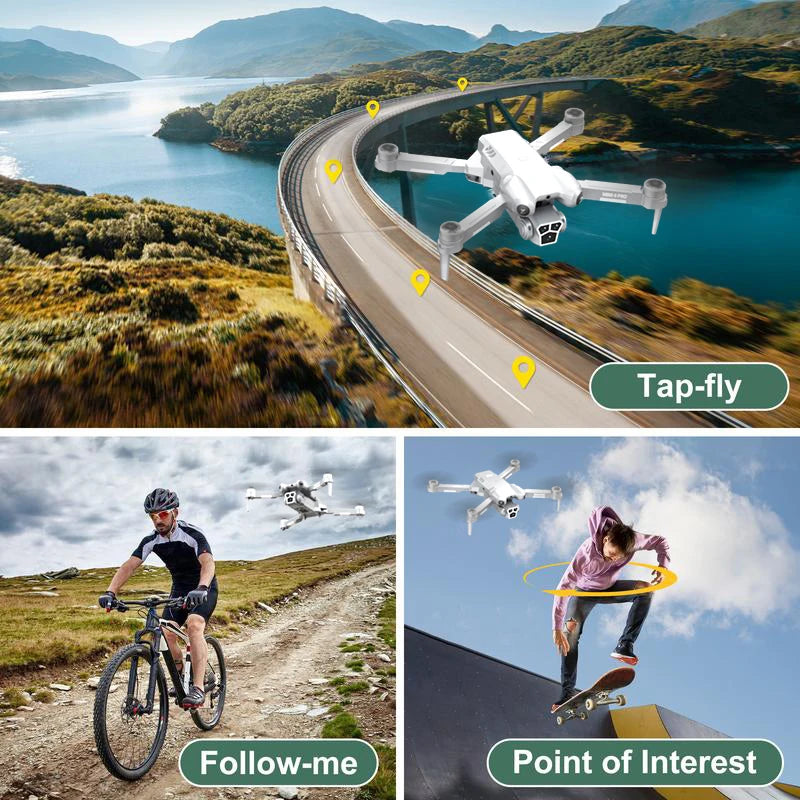 8K Camera Drone with GPS Auto-Return - 2km Range Brushless Motor