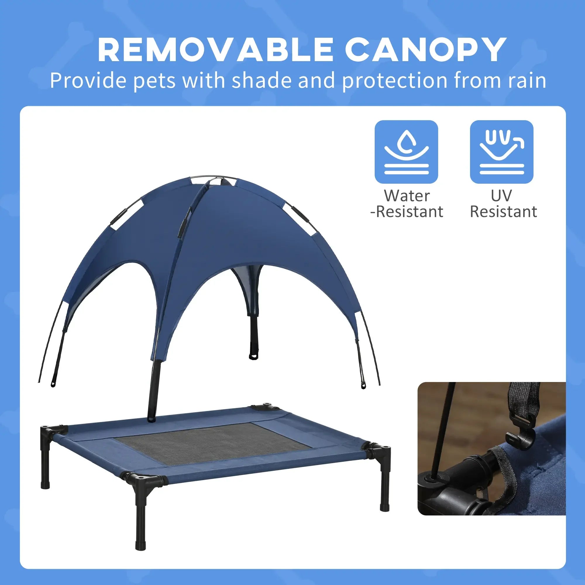 Outdoor Raised Cooling Bed with Canopy