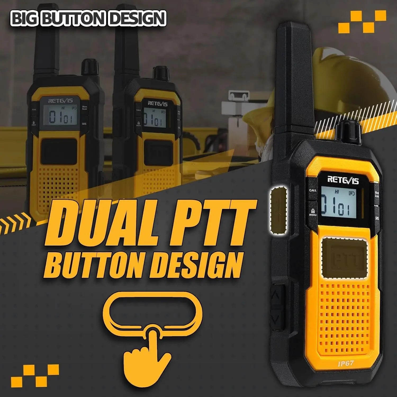 Waterproof Walkie Talkies, Heavy Duty Two Way Radios