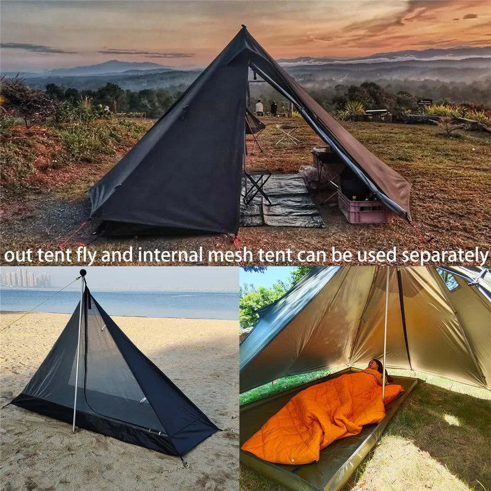 1-Person Camping Hot Tent with Chimney