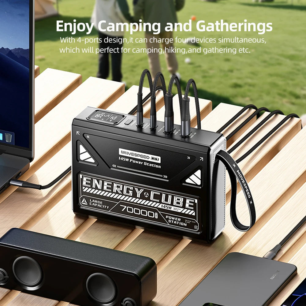 Large Capacity Battery w/ Rechargeable LED Lamp