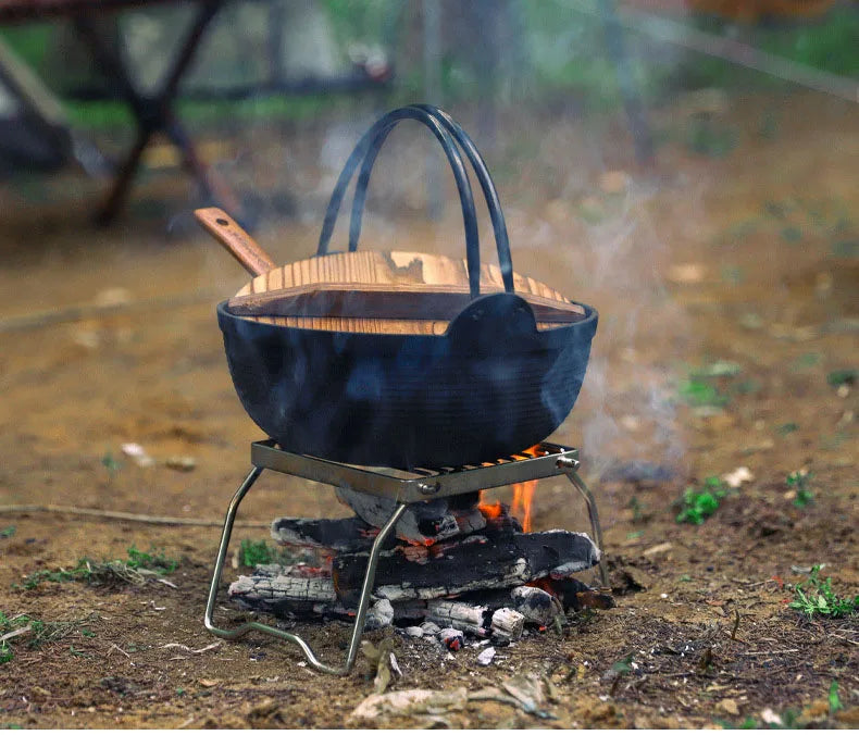 Folding Stainless Steel Campfire Grill Grate