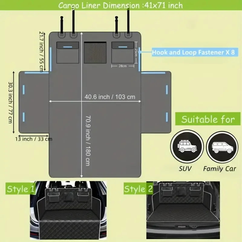 SUV Pet Cargo Liner, Waterproof , Non-Slip, Large